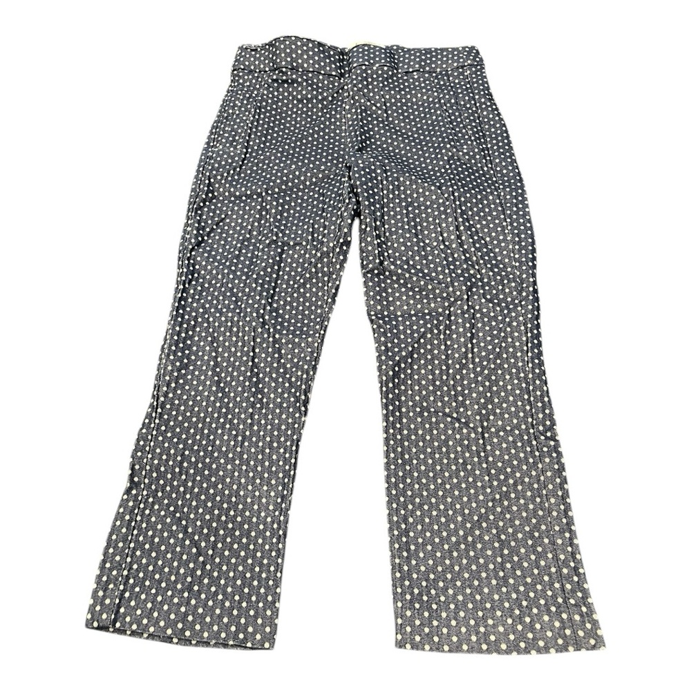 Elle Blue and White Polka Dot Cropped Pull on Capri Pants Size Small - Picture 1 of 6
